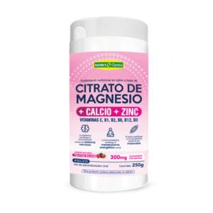 NATURES GARDEN CITRATO DE MAGNESIO EN POLVO 250G SABOR A FRUTOS ROJOS
