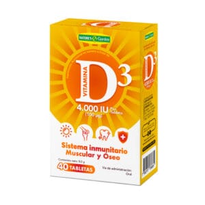 NATURES GARDEN VITAMINA D3 X 40 TABLETAS
